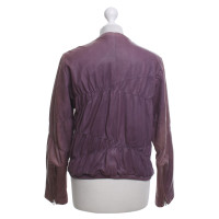 St. Emile Lavender leather jacket in used look