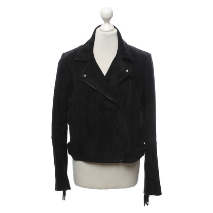7 For All Mankind Jacket/Coat Suede in Black