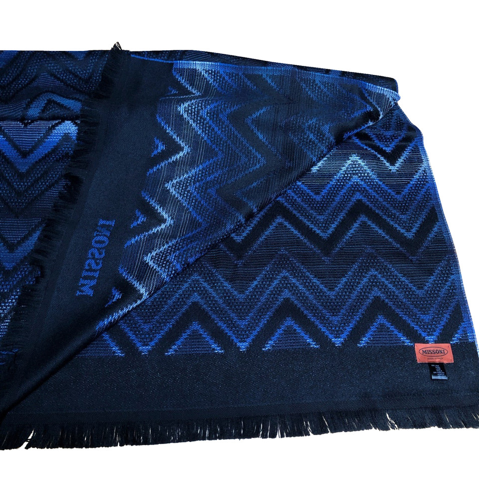 Missoni Scarf/Shawl Wool in Blue