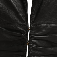 Elisabetta Franchi Leren jas in zwart