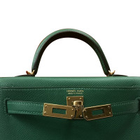 Hermès Kelly Bag 20 Leather in Green