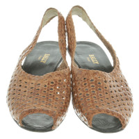 Bally Leather sandals with Entrelac pattern