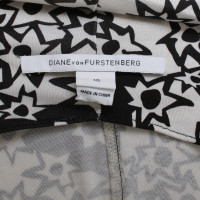 Diane Von Furstenberg zwart/wit jurk