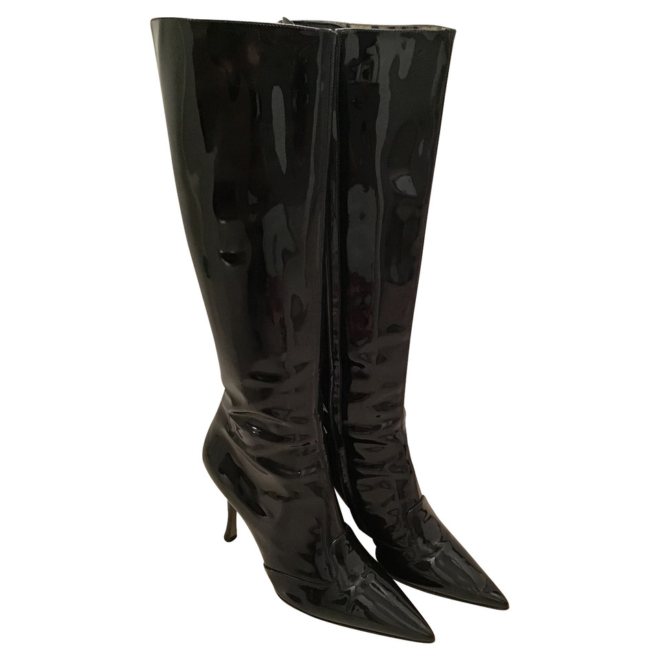 Dolce & Gabbana Boots Patent leather in Black