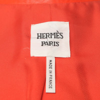 Hermès Giacca/Cappotto in Pelle in Arancio