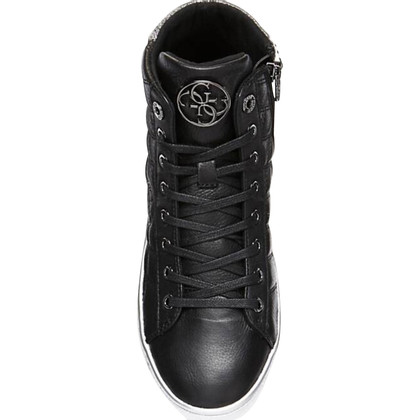 Guess Sneakers aus Leder in Schwarz