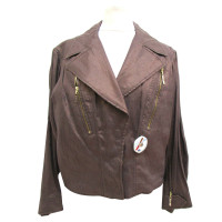 Christian Dior Jacket/Coat Linen in Brown