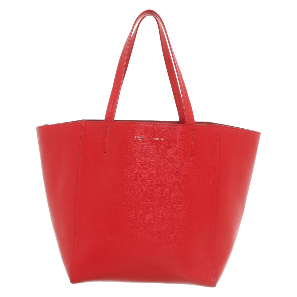 Céline Cabas Phantom Leer in Rood