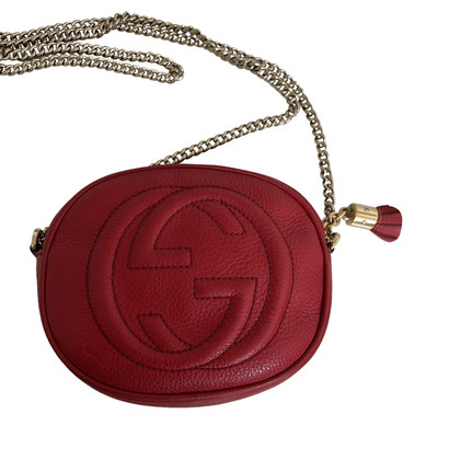 Gucci Soho Mini Chain Leather in Red