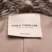 Erika Cavallini Faux fur coat in brown
