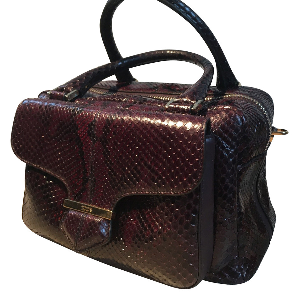 Tod's Handbag Leather in Bordeaux