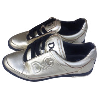 D&G Silberfarbene Sneakers
