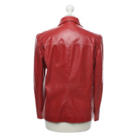 René Lezard Jacket/Coat Leather in Red