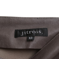 Jitrois Leather pants in stone gray