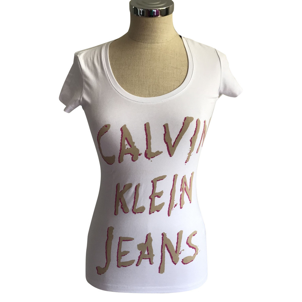 Calvin Klein Tricot en Coton en Blanc