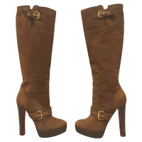 Christian Louboutin Boots Suede in Brown