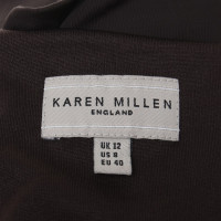 Karen Millen Maniche Top in marrone scuro