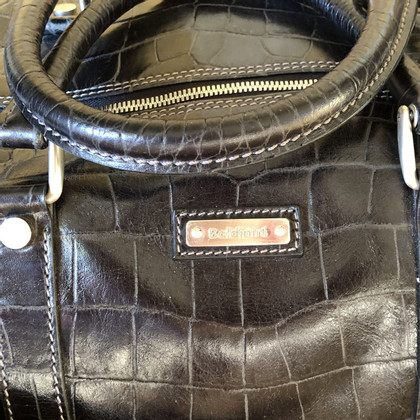Baldinini Travel bag Leather in Black