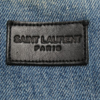 Saint Laurent Jacke/Mantel aus Baumwolle in Blau