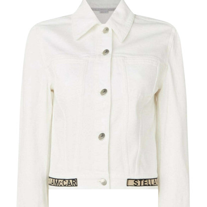 Stella McCartney Jacke/Mantel aus Jeansstoff in Weiß
