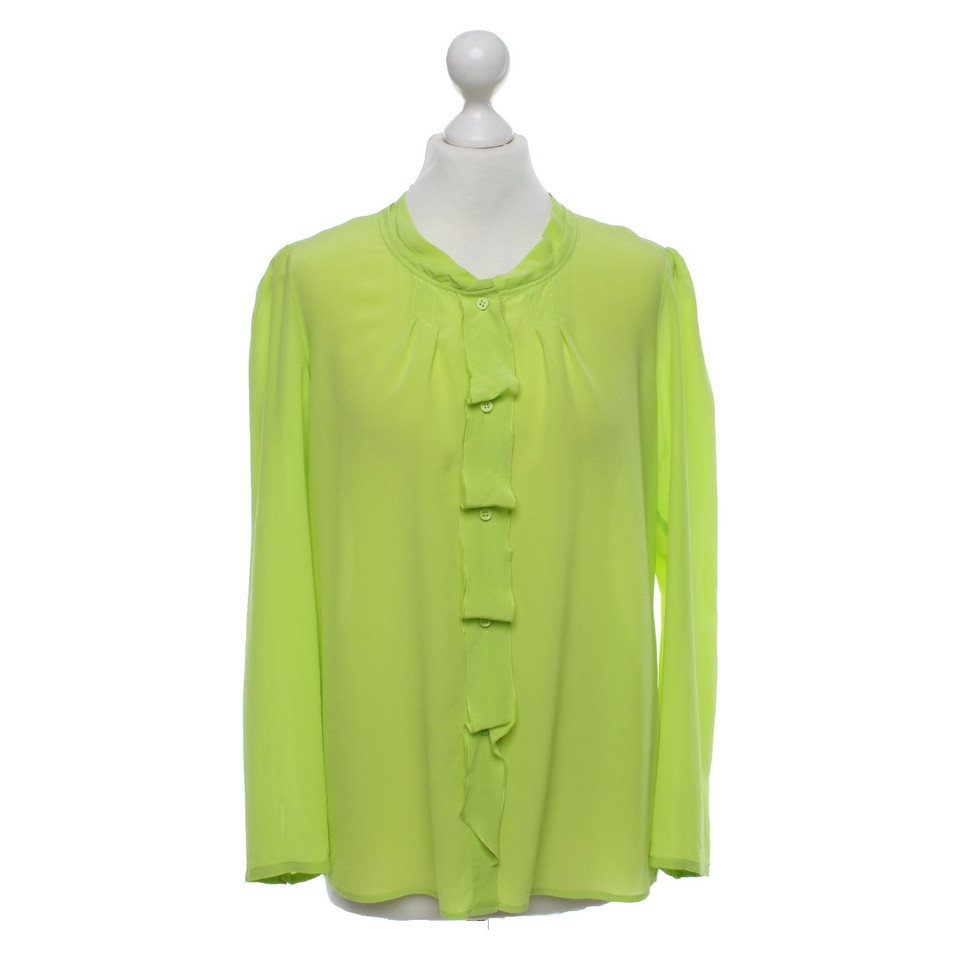 Luisa Cerano Zijden blouse in lichtgroen