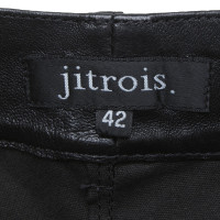 Jitrois Pantaloni di pelle in nero