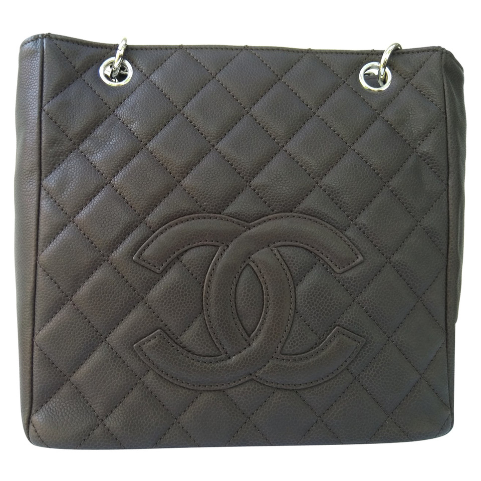 Chanel Shopping Bag aus Leder in Braun