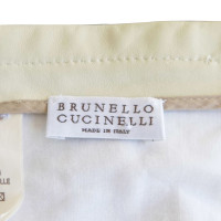 Brunello Cucinelli Jupe en cuir avec des détails