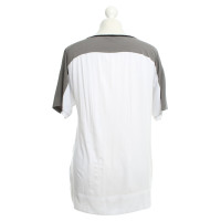 James Perse T-shirt in grigio / bianco