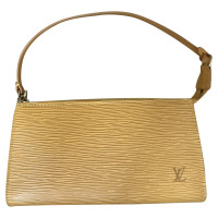 Louis Vuitton Pochette en cuir épi jaune