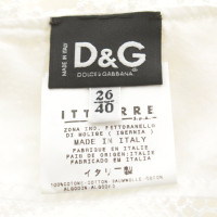 D&G Spitzen-Oberteil in Cremeweiß