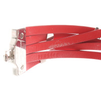 Versace Armreif/Armband aus Leder in Rot