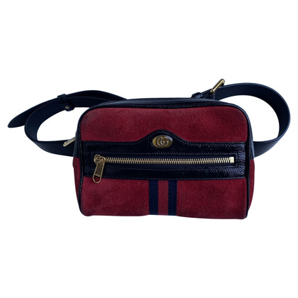 Gucci Ophidia Belt Bag. aus Wildleder in Rot