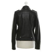 Twin Set Simona Barbieri biker jacket in leather look