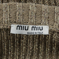 Miu Miu Knitted pullover in beige