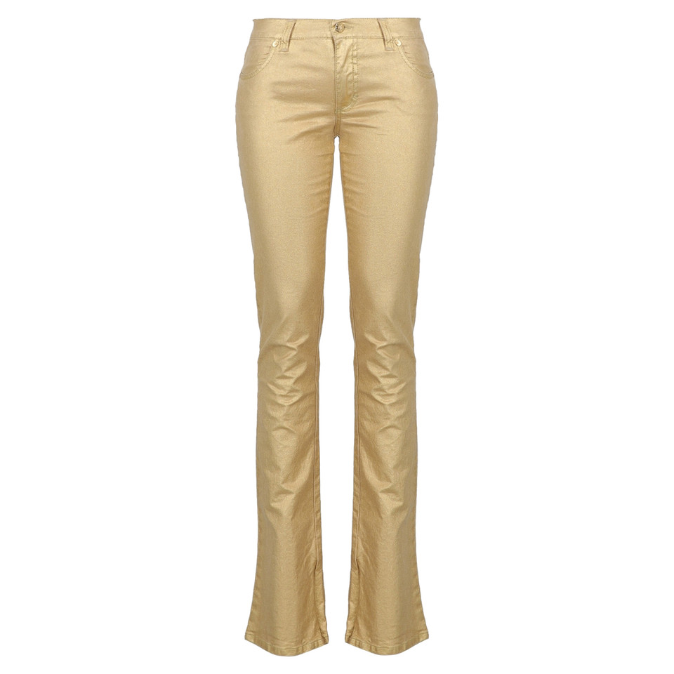 Blumarine Trousers Cotton in Gold