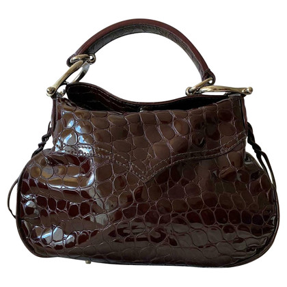 Aigner Handbag Patent leather in Bordeaux