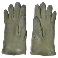 Armani Leather gloves in green