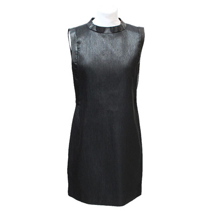 Saint Laurent Kleid aus Leder in Schwarz