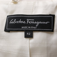 Salvatore Ferragamo Blazer aus Baumwolle in Creme