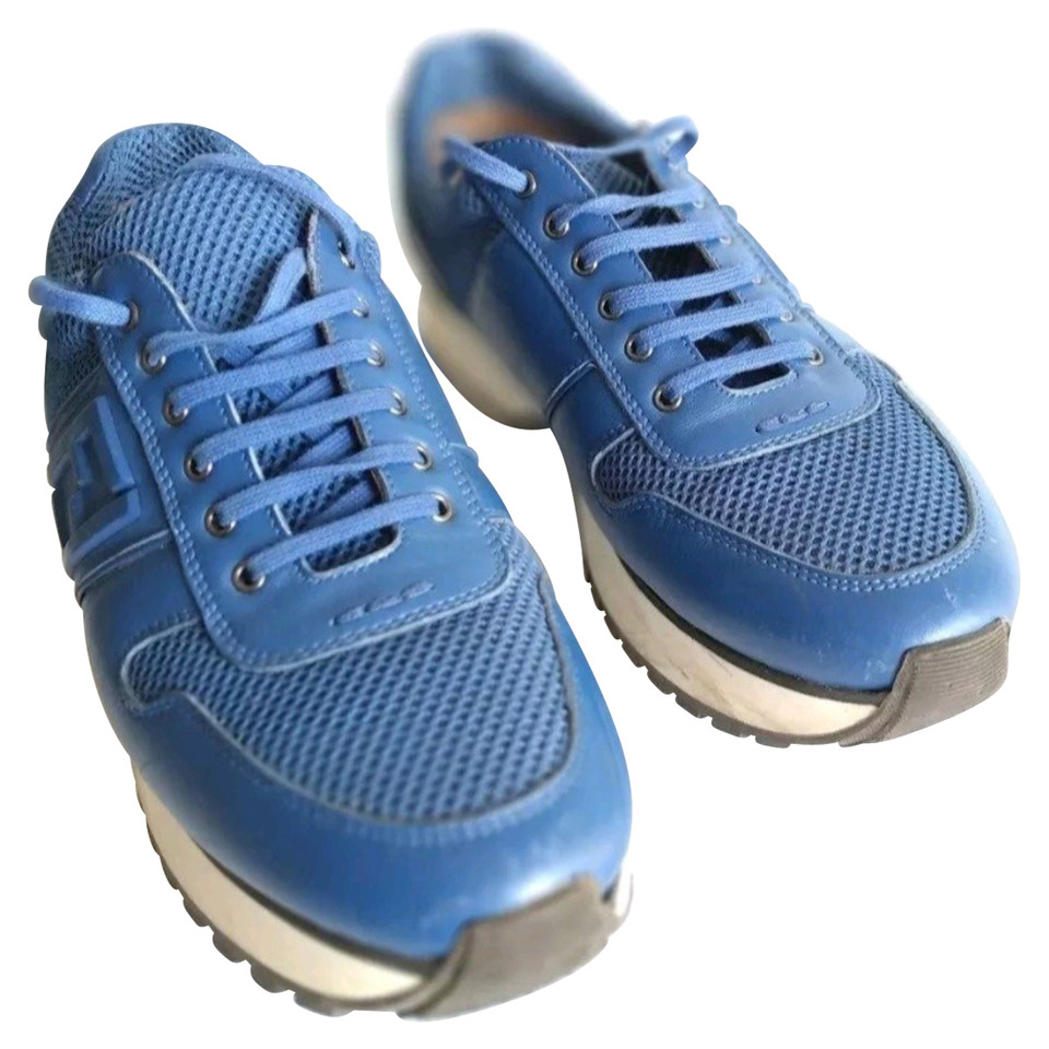 Fendi Chaussures de sport en Cuir en Bleu