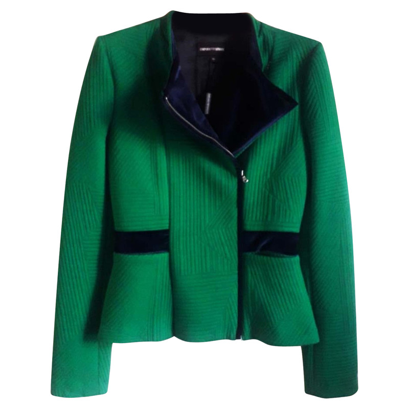 armani green coat
