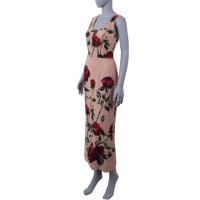 Dolce & Gabbana Langes Kleid mit Rosen-Print 