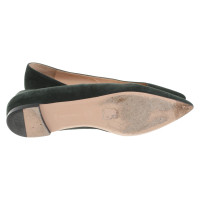 Gianvito Rossi Slipper/Ballerinas aus Wildleder in Grün