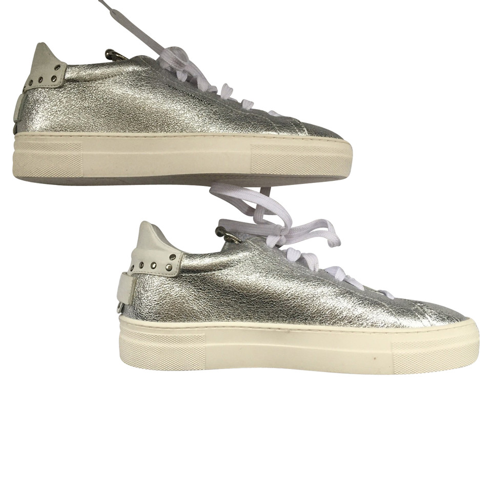 Rebecca Minkoff Sneakers aus Leder in Silbern