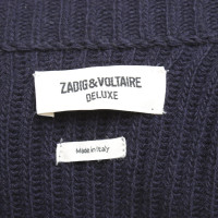 Zadig & Voltaire Mantella in maglia blu scuro