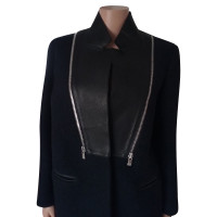 Sandro Wool coat with leather collar