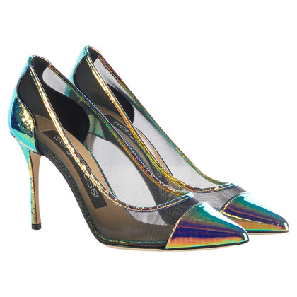 Sergio Rossi Pumps/Peeptoes Leather in Gold