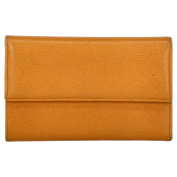 Valextra Täschchen/Portemonnaie aus Leder in Orange