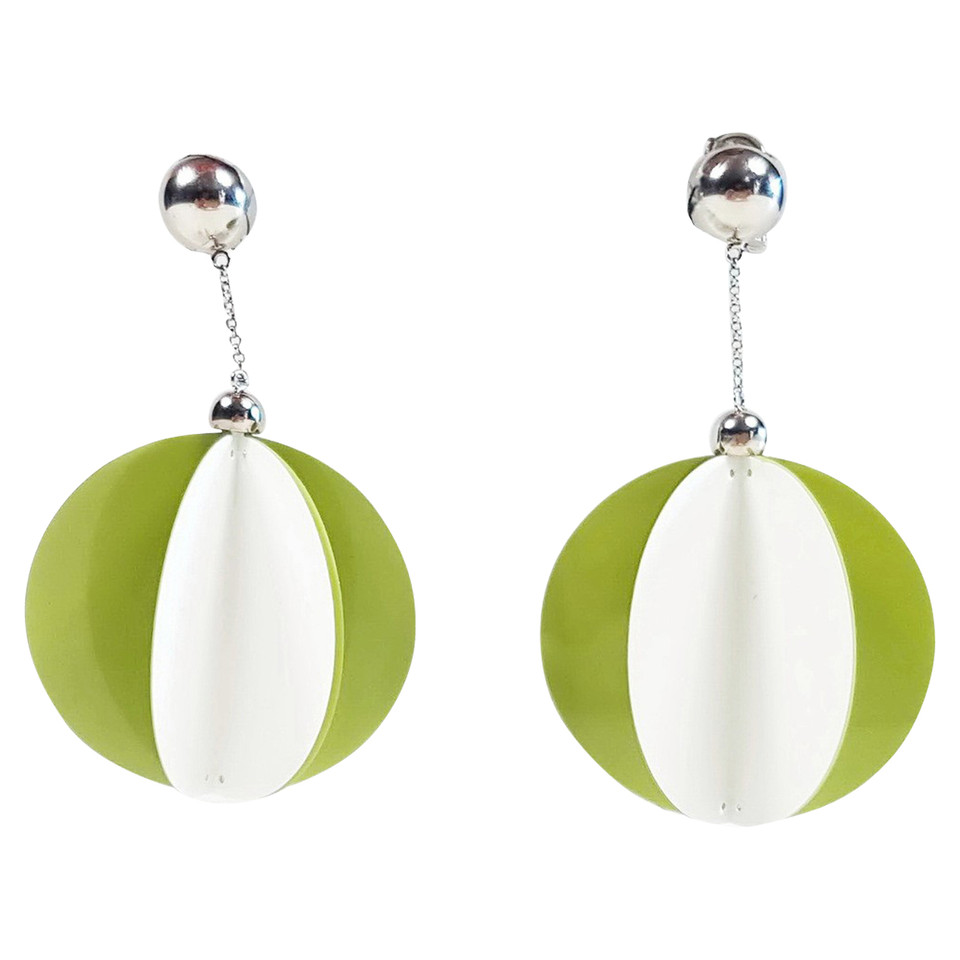 Prada Green sphere earrings